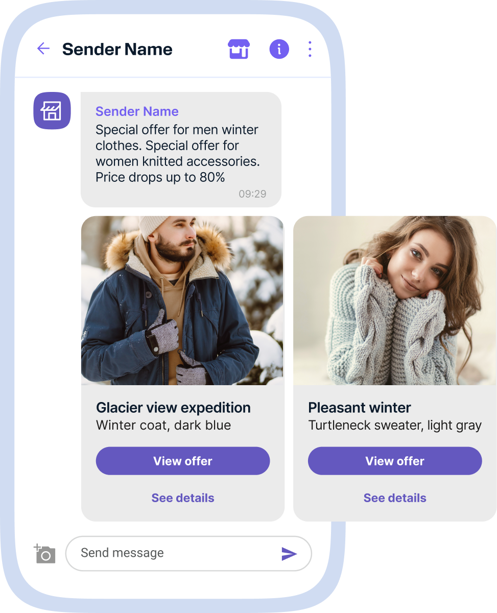 Viber Carousel Messages