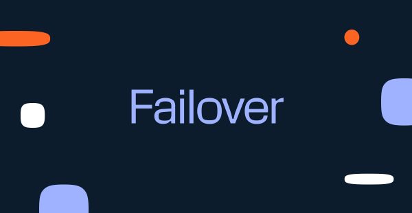 Graphic with the title "Failover" on top, referencing to the glossary entry explaining what is Failover