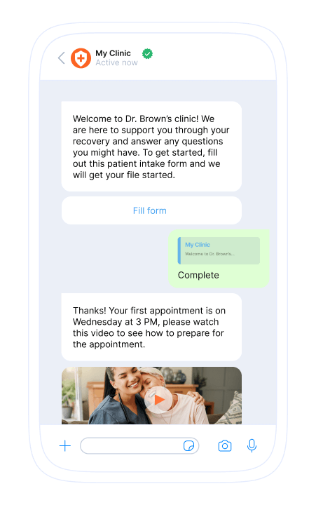 Conversational AI for patient onboarding