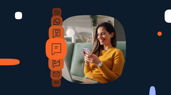 Header image highlighting "Top SMS alternatives to reach more customers" with icons representing various messaging platforms. The image emphasizes modern communication methods for businesses, featuring a person using a smartphone, and includes the Infobip logo.