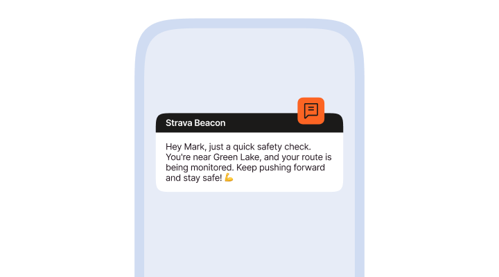 Imagen muestra alerta de seguridad por ubicación a través de SMS.