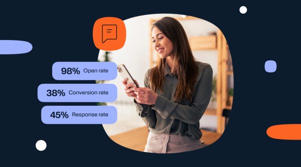 Decorative header image for blog about SMS marketing benchmarks
