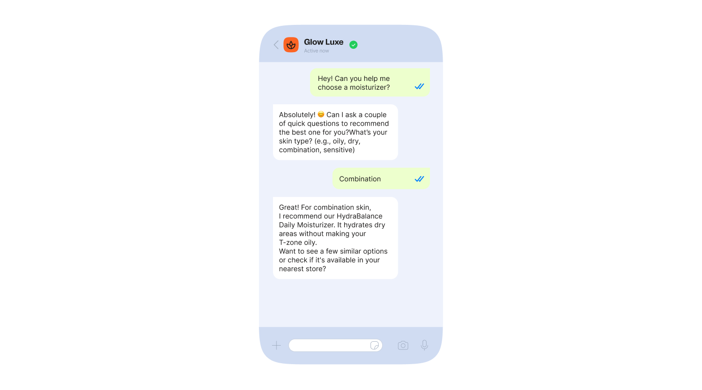 An example of AI-powered chatbot