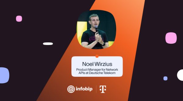 An image showcasing Noel Wirzius, a product manager for Network APIs at Deutsche Telekom, who talked about network APIs and DT's partnership with Infobip