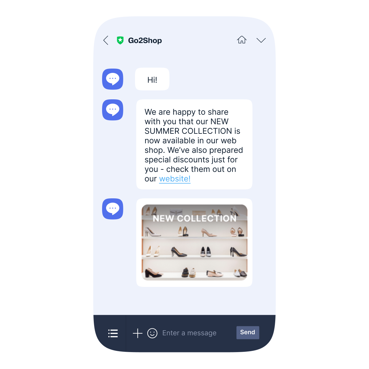 A promotional graphic by Infobip titled "What is LINE messaging, and how to use it for customer engagement?" It features a person holding a smartphone and a travel mug, wearing headphones around their neck and carrying a backpack. A LINE messaging app icon is displayed next to the person. The design includes a black background with white and orange text and decorative shapes.