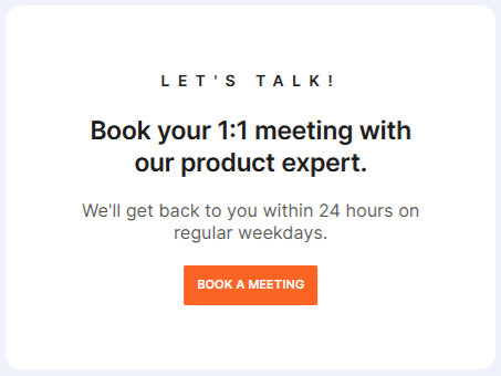 Screen shot from the self-service portal showing the option for requesting a demo