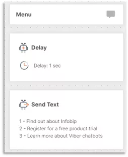 Screenshot from the portal interface showing how to configure a Delay.