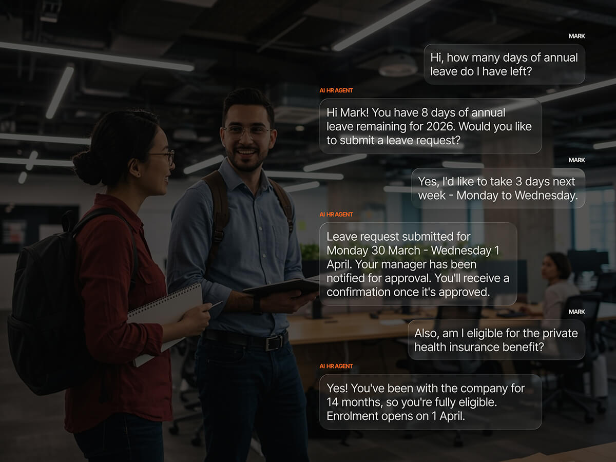 Two phones showing a WhatsApp conversation where Bank Global promotes a new Digital Savings Account with no monthly fees and 3.5% interest, with a chatbot guiding the customer to sign up.