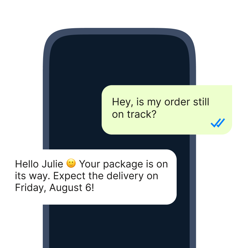 Order-tracking chat